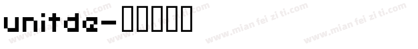 unitde字体转换
