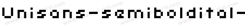 Unisans-semiboldital字体转换