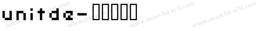 unitde字体转换