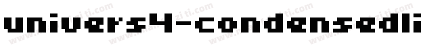 univers4-condensedli字体转换