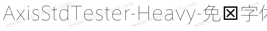 AxisStdTester-Heavy字体转换