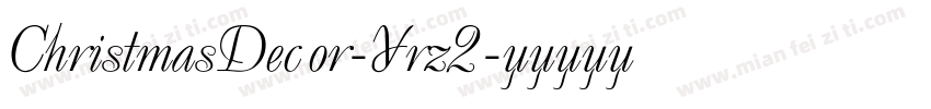 ChristmasDecor-Yrz2字体转换