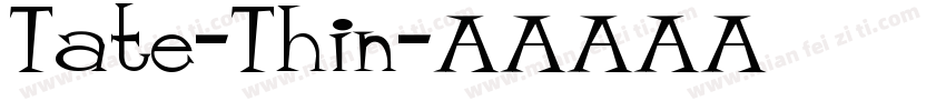 Tate-Thin字体转换