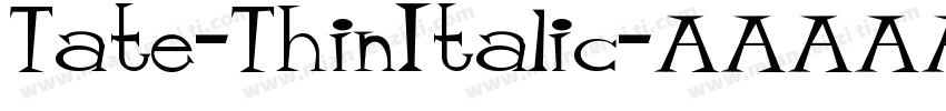 Tate-ThinItalic字体转换