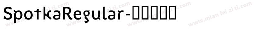SpotkaRegular字体转换