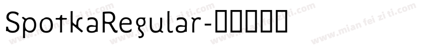 SpotkaRegular字体转换
