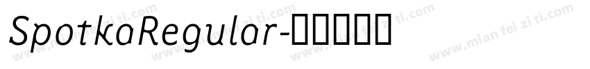 SpotkaRegular字体转换