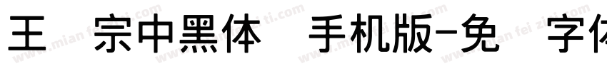 王汉宗中黑体简手机版字体转换
