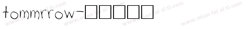 tommrrow字体转换