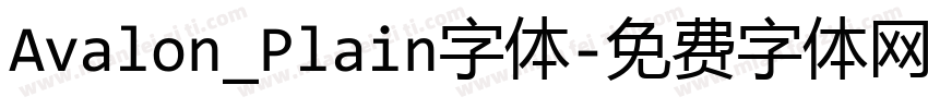 Avalon_Plain字体字体转换