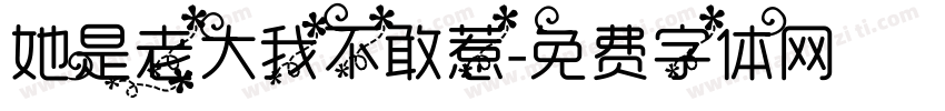 她是老大我不敢惹字体转换