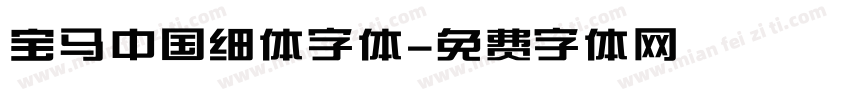 宝马中国细体字体字体转换