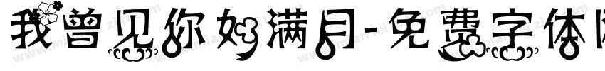 我曾见你如满月字体转换