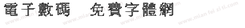 电子数码字体转换