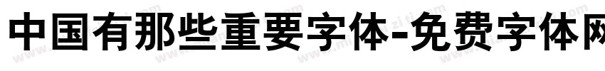 中国有那些重要字体字体转换