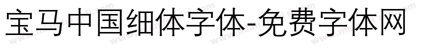 宝马中国细体字体字体转换