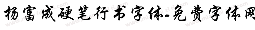 杨富成硬笔行书字体字体转换