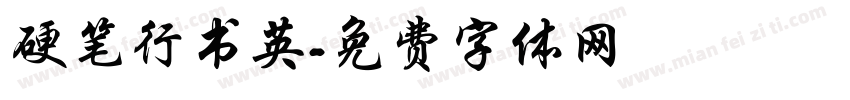 硬笔行书英字体转换