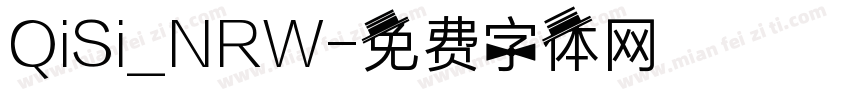 QiSi_NRW字体转换