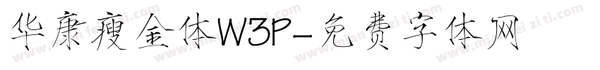华康瘦金体W3P字体转换