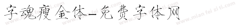 字魂瘦金体字体转换