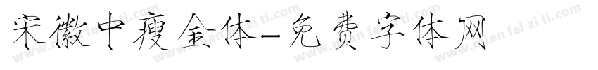 宋徽中瘦金体字体转换