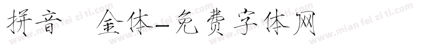 拼音廋金体字体转换