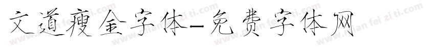 文道瘦金字体字体转换