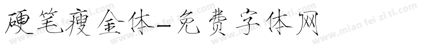 硬笔瘦金体字体转换