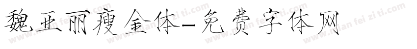 魏亚丽瘦金体字体转换