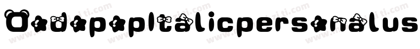 DodopopItalicpersonaluse-G19Z字体转换