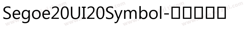 Segoe20UI20Symbol字体转换