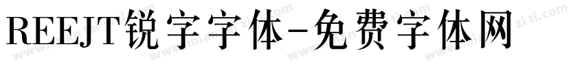 REEJT锐字字体字体转换