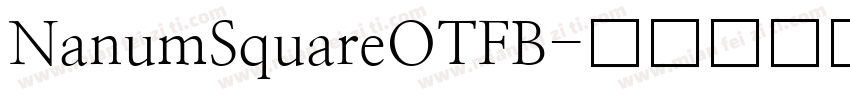 NanumSquareOTFB字体转换