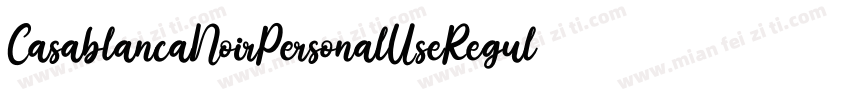 CasablancaNoirPersonalUseRegular-KR87字体转换