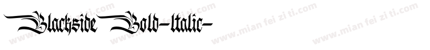BlacksideBold-ltalic字体转换