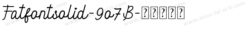 Fatfontsolid-9o7B字体转换