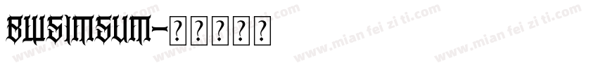 BWSIMSUM字体转换