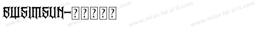 BWSIMSUN字体转换