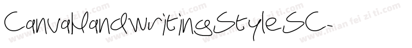 CanvaHandwritingStyleSC字体转换