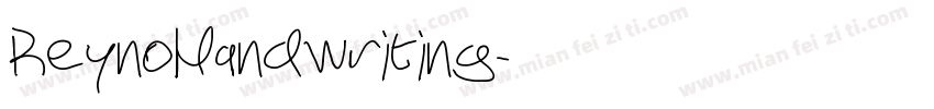 ReynoHandwriting字体转换