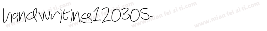 handwriting120305字体转换