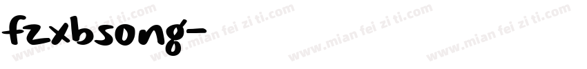 fzxbsong字体转换