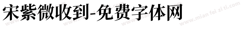 宋紫微收到字体转换