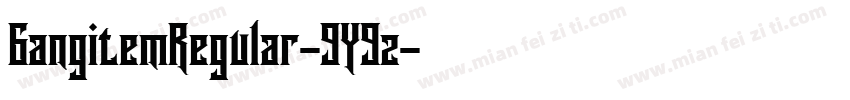 GangitemRegular-9Y9z字体转换