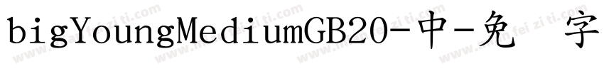 bigYoungMediumGB20-中字体转换