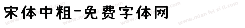 宋体中粗字体转换