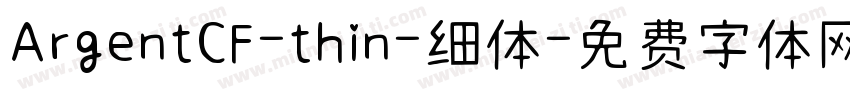 ArgentCF-thin-细体字体转换