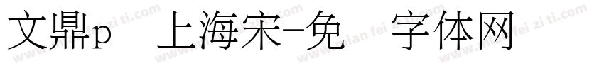 文鼎p细上海宋字体转换