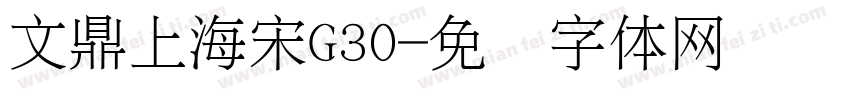 文鼎上海宋G30字体转换